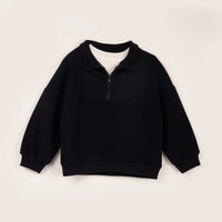 Three threats fleece sweatshirt color with zipper and elastic waist