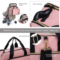 Baby Diaper Bags with Changing Station, Waterproof Large Capacity Diaper Bag with Crib