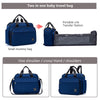 Baby Diaper Bags with Changing Station, Waterproof Large Capacity Diaper Bag with Crib