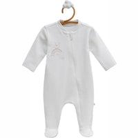 Cotton sleep suit overall white for baby zipper cute romper long sleeve