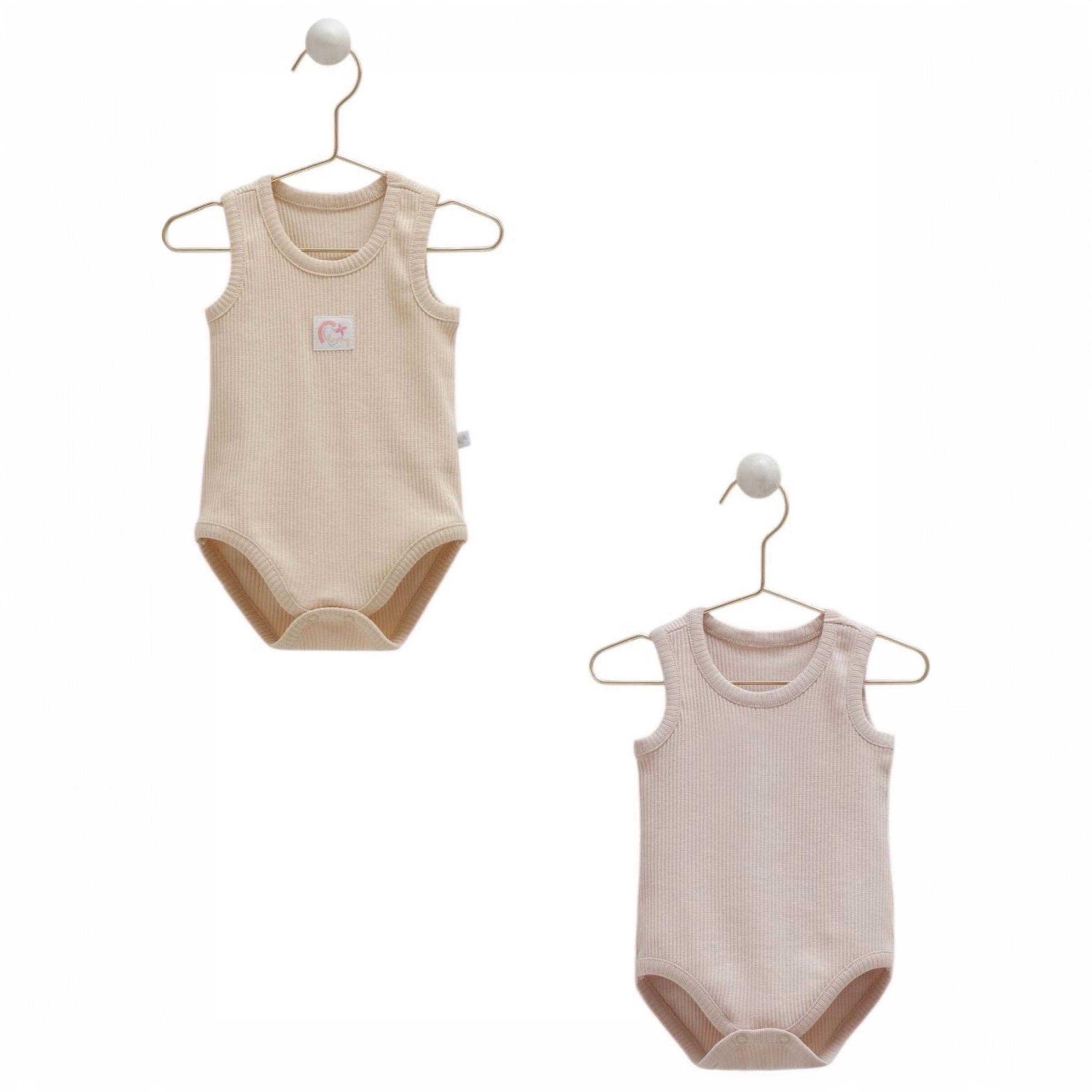 Pack of two bodysuit sleeves nude colors for baby unisex