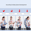4 Positions Convertible Baby Carrier with Hip Seat, Adjustable Babywearing, Kangaroo Baby Carrier for Newborn and toddler