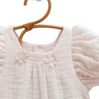summer romper for baby girl short sleeve cotton