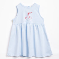 Sleeveless cherry summer dress for girl