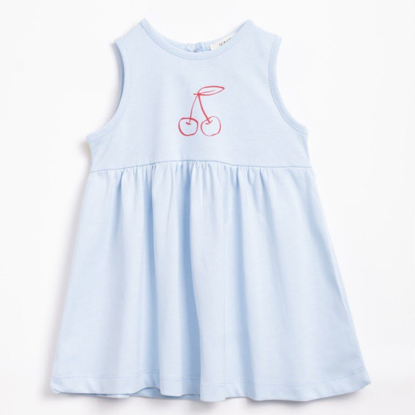 Sleeveless cherry summer dress for girl