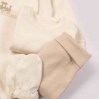 Newborn baby boy hospital set 5 pieces 100% cotton beige