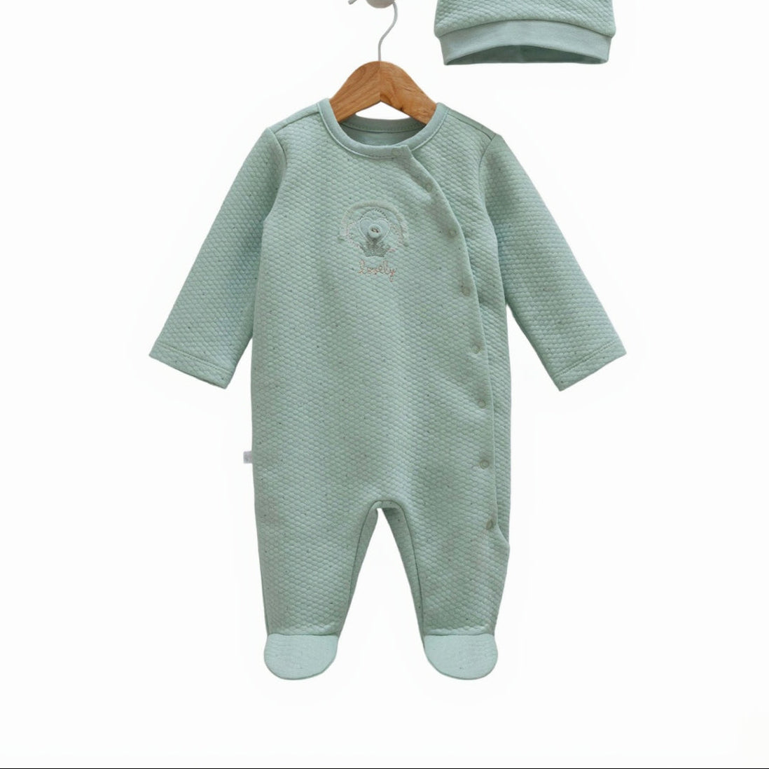 velour romper for winter overall baby boy with hat