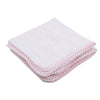 pack of 6 pieces white washcloths for baby girl
