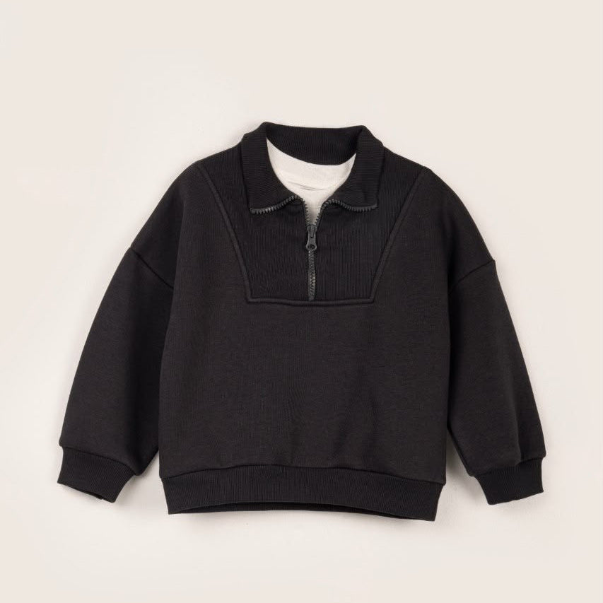 Three threats fleece sweatshirt color with zipper and elastic waist