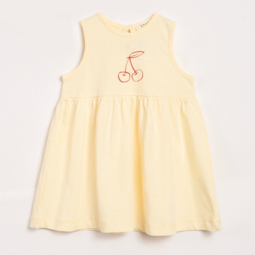 Sleeveless cherry summer dress for girl