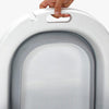 foldable baby bath tub rubber set of 5 pieces grey