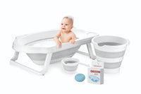 foldable baby bath tub rubber set of 5 pieces grey