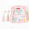 4 pcs melamine food set elephant design for baby