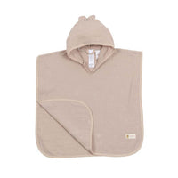 muslin bathing poncho for baby hooded