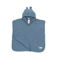 muslin bathing poncho for baby hooded