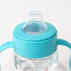 baby bottle with handle and silicone mouth