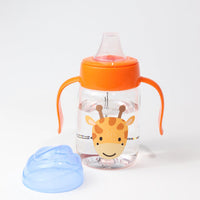 baby bottle with handle and silicone mouth