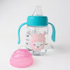 baby bottle with handle and silicone mouth