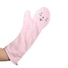 figured bath glove with sponge inside