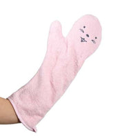 figured bath glove with sponge inside