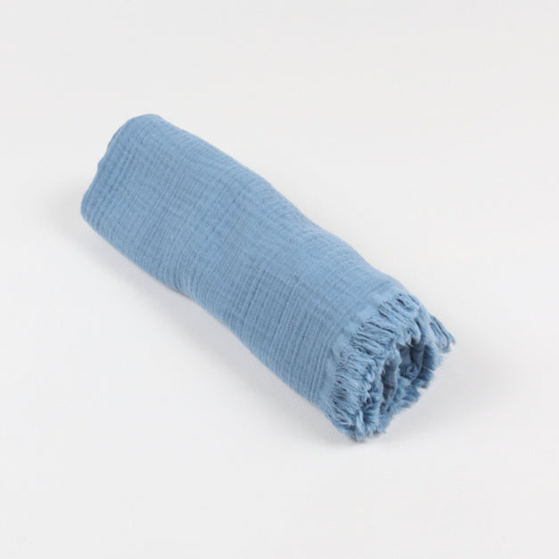 tasseled muslin soft blanket 90*90cm