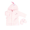 woven mini bathrobe set 2 pieces for baby girl