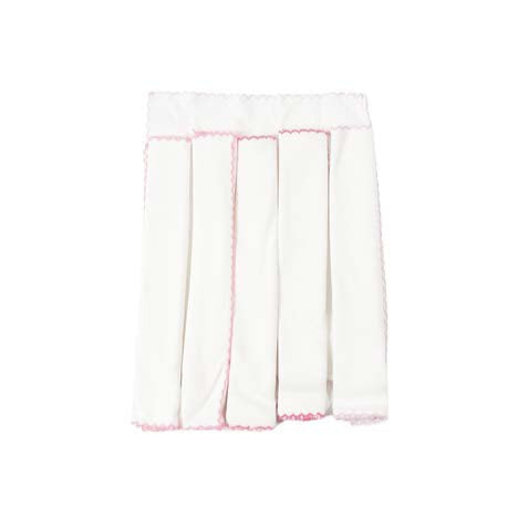 pack of 6 pieces white washcloths for baby girl