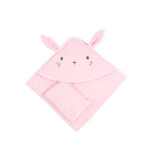 soft hooded baby girl rabbit with ears towel  with gloves 75x75cm