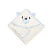 soft hooded baby boy towel  with gloves 75x75cm