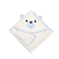 soft hooded baby boy towel  with gloves 75x75cm