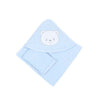 doudoud hooded baby boy towel with gloves 75x75cm