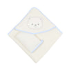 doudoud hooded baby boy towel with gloves 75x75cm