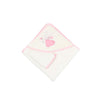 fairy hooded baby girl towel with gloves 75x75cm