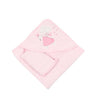 fairy hooded baby girl towel with gloves 75x75cm