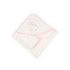 sleepy rabbit  hooded baby girl towel with gloves 75x75cm