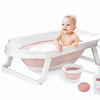 foldable baby bath tub rubber set of 5 pieces pink