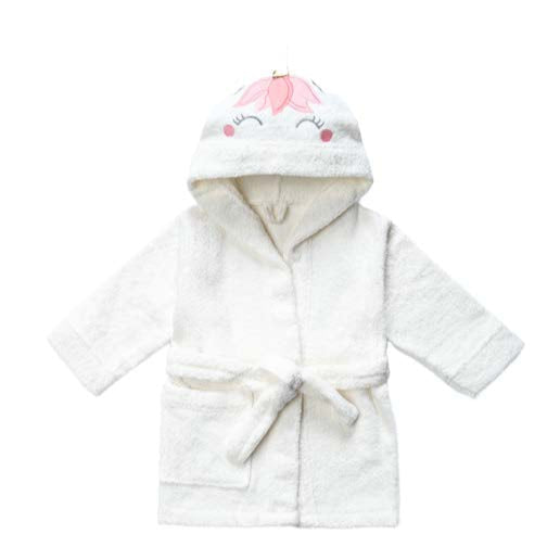 woven mini bathrobe  unicorn for baby girl