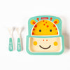 4 pcs melamine food set giraffe design for baby