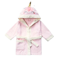 woven mini bathrobe  unicorn for baby girl