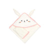 pinky rabbit  hooded baby towel with gloves 75x75cm