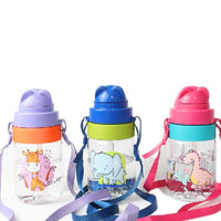 baby bottle with straw and silicone mouth