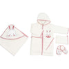 bathrobe set of 4 pieces rabbit for baby