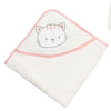 bathrobe set of 4 pieces cute cat for baby girl