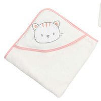 bathrobe set of 4 pieces cute cat for baby girl