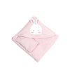 cute rabbit  hooded baby girl towel with gloves 75x75cm