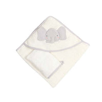 elephant hooded baby towel with gloves 75x75cm