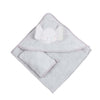 elephant hooded baby towel with gloves 75x75cm