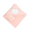 cute cat hooded baby towel with gloves 75x75cm