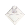 rabbit  hooded baby towel with gloves 75x75cm