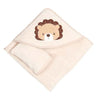 lion hooded baby towel with gloves 75x75cm